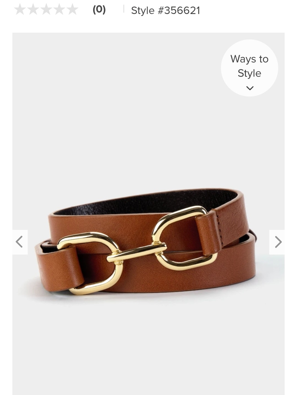 J. Jill Tan Leather Belt with Gold Hardware, NWT